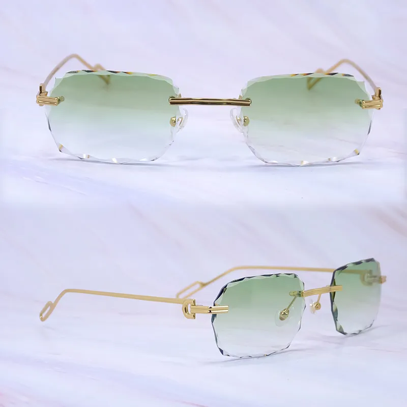 Diamond Cut Octo Aviator Carti C Wires (Green Tint)