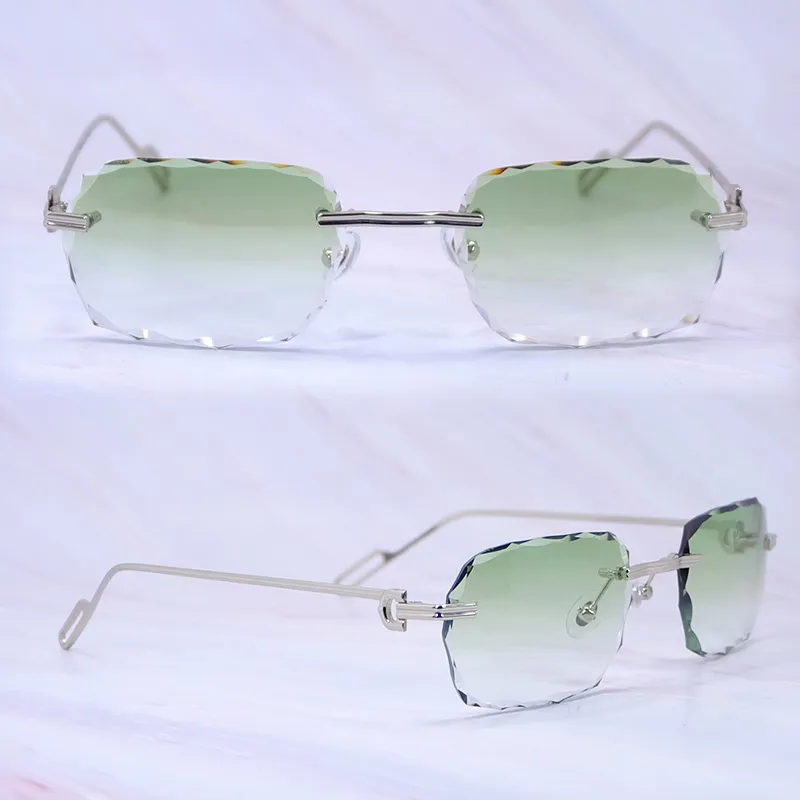 Diamond Cut Octo Aviator Carti C Wires (Green Tint)
