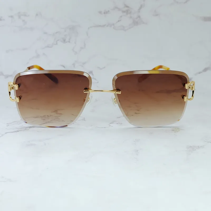 Diamond-Cut Carti Aviator Big C Wires (Brown Tint)