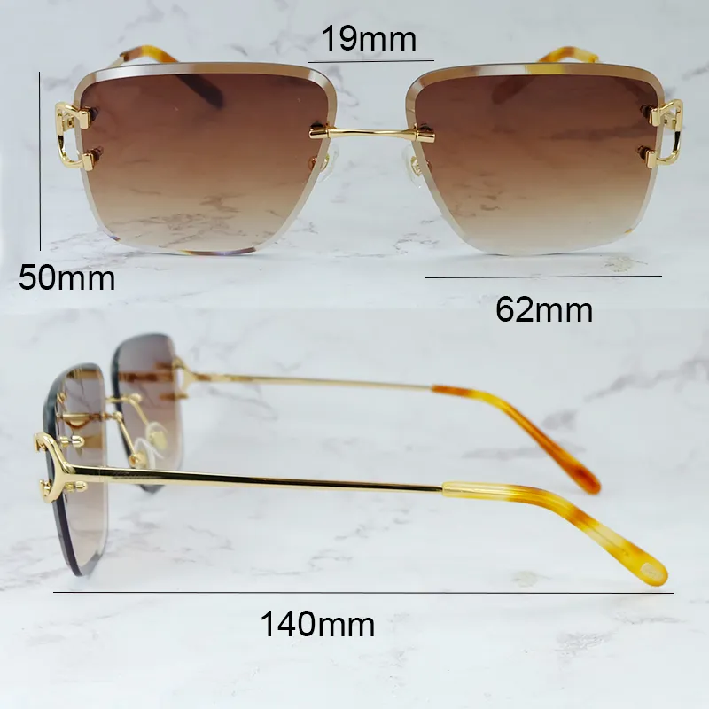 Diamond-Cut Carti Aviator Big C Wires (Brown Tint)