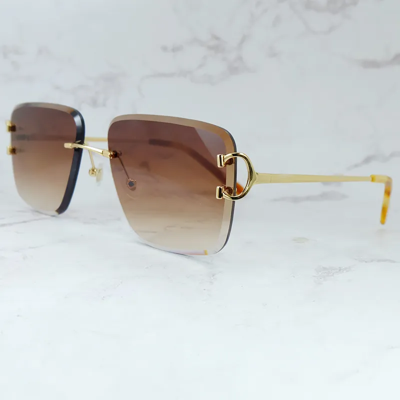 Diamond-Cut Carti Aviator Big C Wires (Brown Tint)