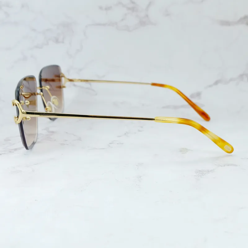Diamond-Cut Carti Aviator Big C Wires (Brown Tint)