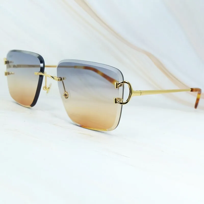 Diamond-Cut Carti Aviator Big C Wires (Blue and Brown Tint)