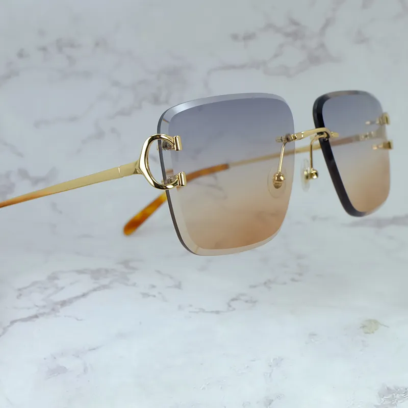 Diamond-Cut Carti Aviator Big C Wires (Blue and Brown Tint)
