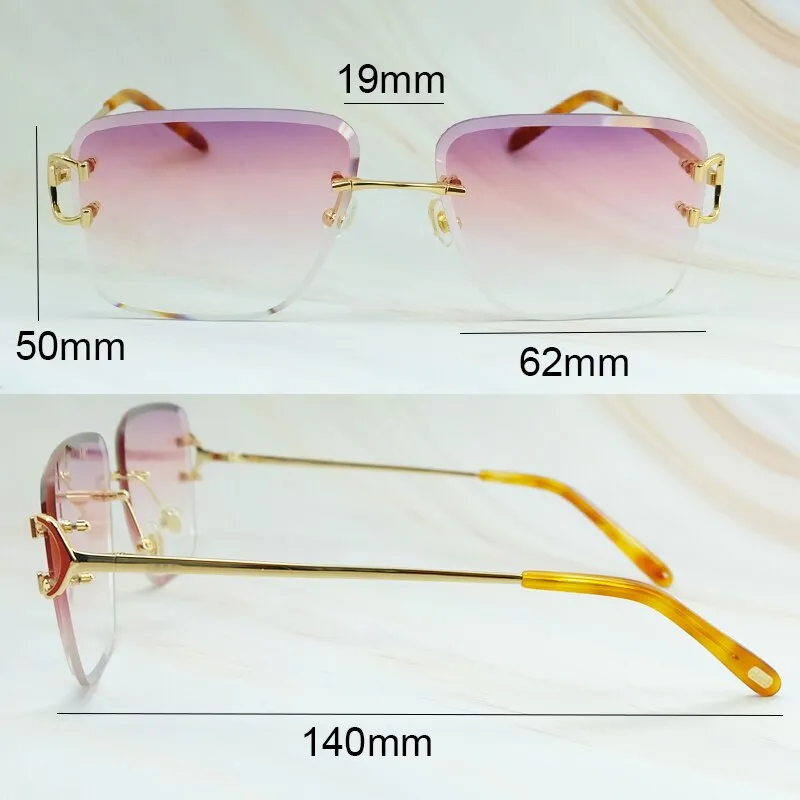 Diamond-Cut Carti Aviator Big C Wires (Pink Tint)