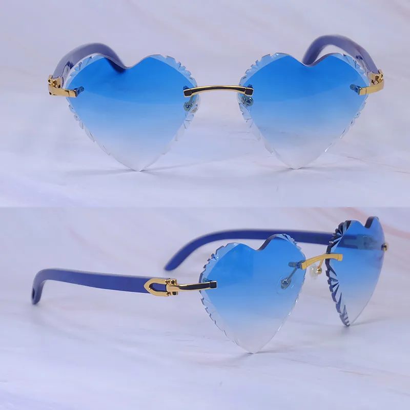 Heart Shaped Carti Blue Woods (Diamond Cut/ Blue Tint)
