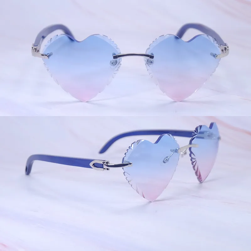 Heart Shaped Carti Blue Woods (Diamond Cut/ Blue and Pink Tint)