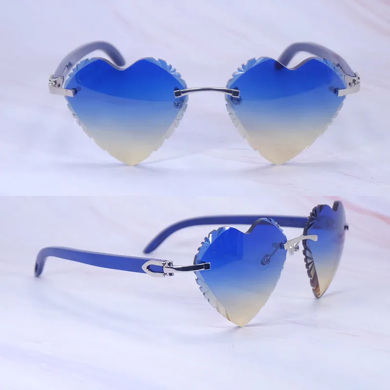 Heart Shaped Carti Blue Woods (Diamond Cut/ Blue and Tan Tint)