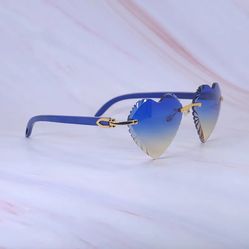 Heart Shaped Carti Blue Woods (Diamond Cut/ Blue and Tan Tint)