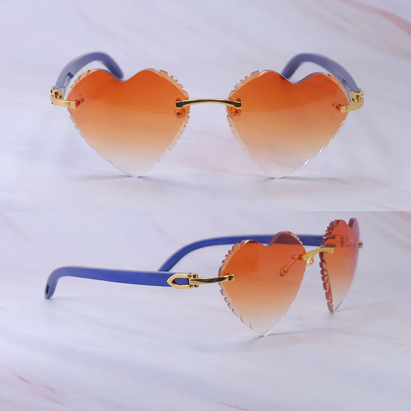 Heart Shaped Carti Blue Woods (Diamond Cut/Orange Tint)