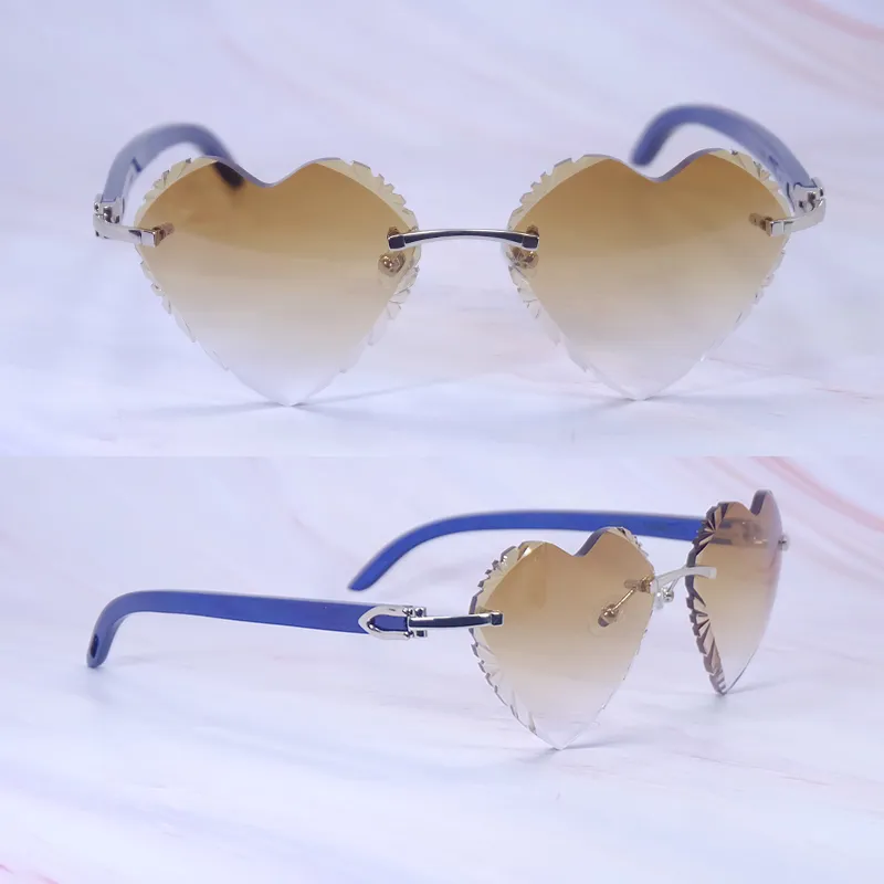 Heart Shaped Carti Blue Woods (Diamond Cut/Brown Tint)