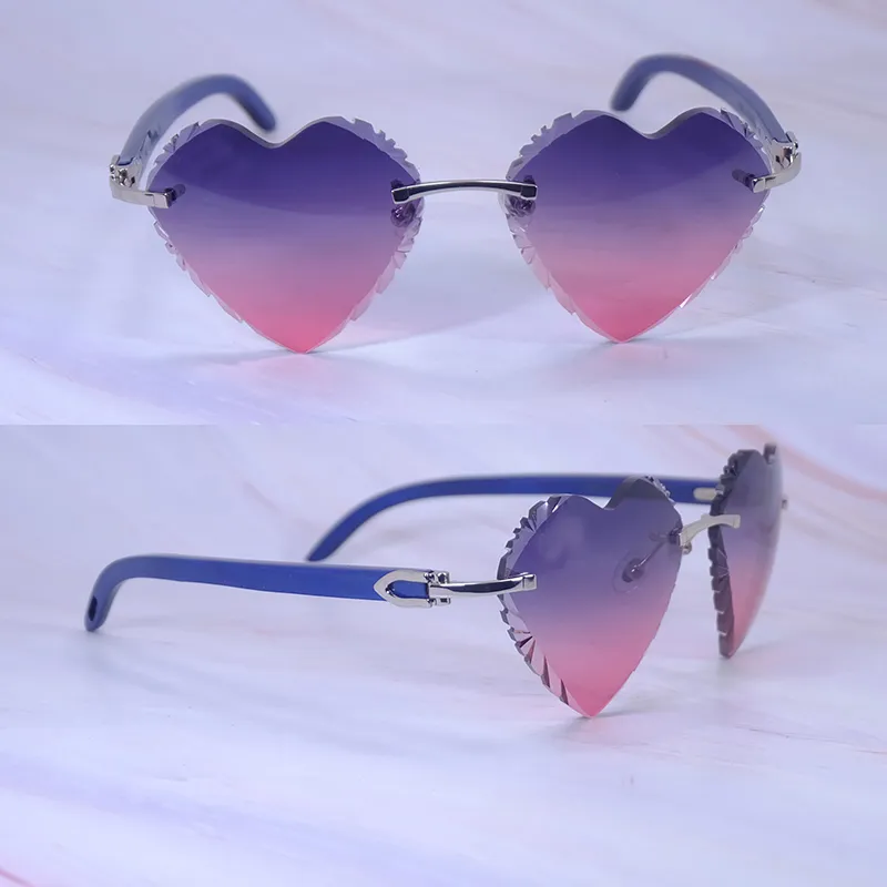 Heart Shaped Carti Blue Woods (Diamond Cut/Purple and Pink Tint)