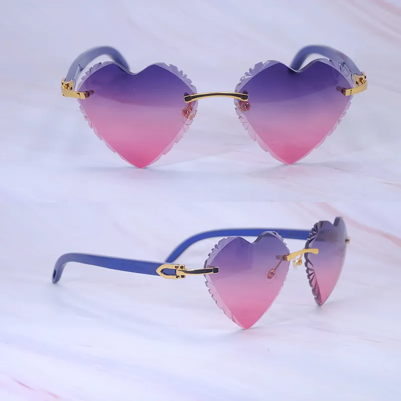 Heart Shaped Carti Blue Woods (Diamond Cut/Purple and Pink Tint)