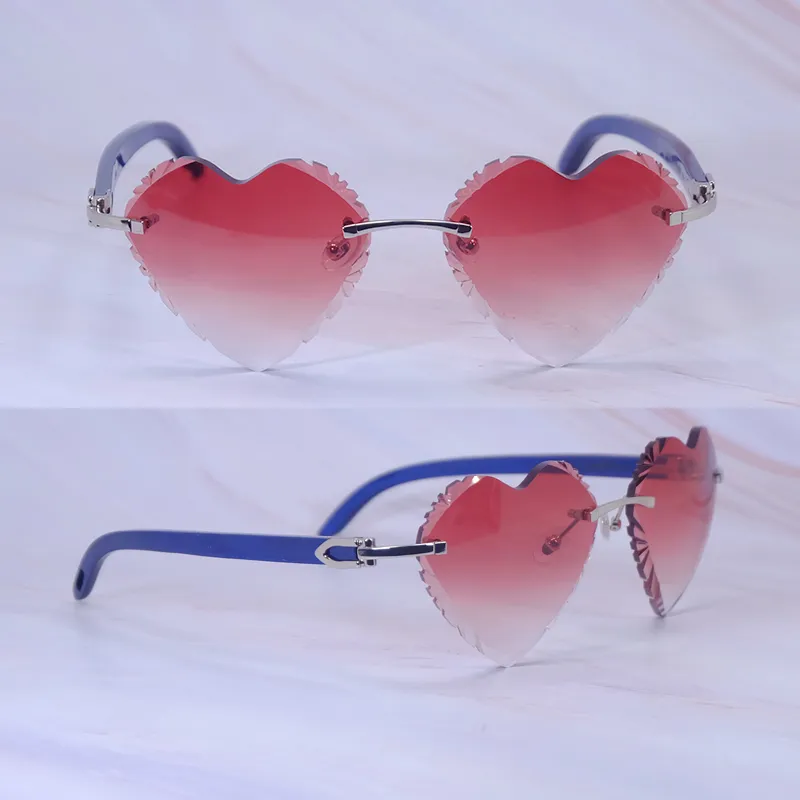 Heart Shaped Carti Blue Woods (Diamond Cut/Dark Red Tint)