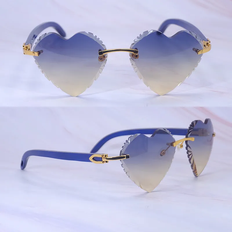 Heart Shaped Carti Blue Woods (Diamond Cut/Blue and Tan Tint)