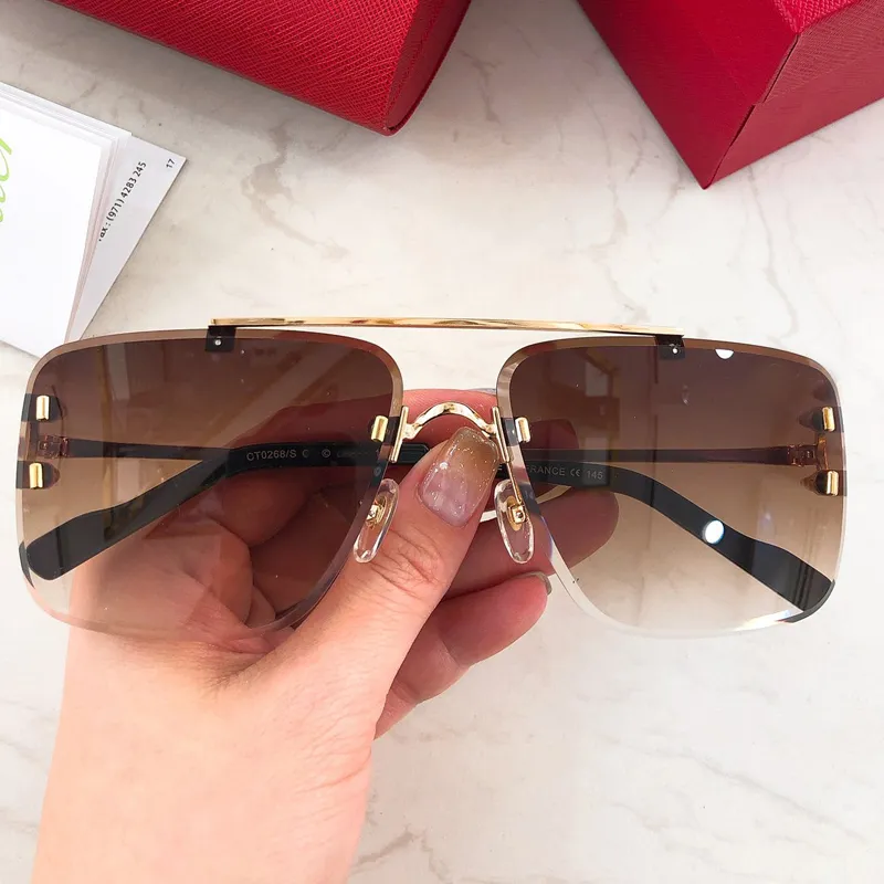 Diamond-Cut Carti Aviator Big C Wires 2 (Brown Tint)