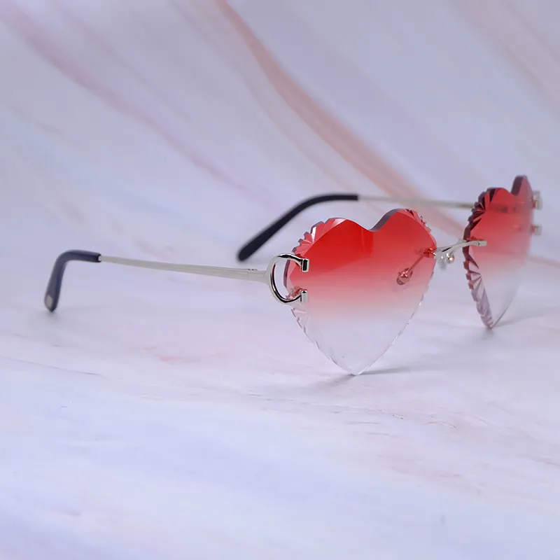 Heart Shaped Carti Big C Wires (Diamond Cut / Red Tint)