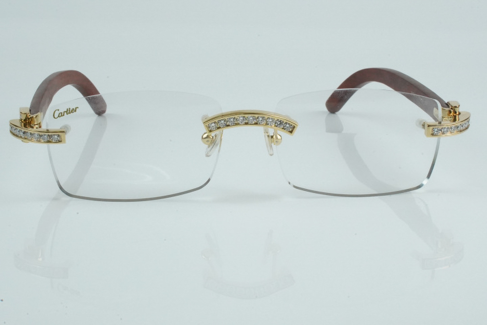 White Round Moissanite Diamond Carti Woods (Diamond Cut/ Crystal Clear Tint)