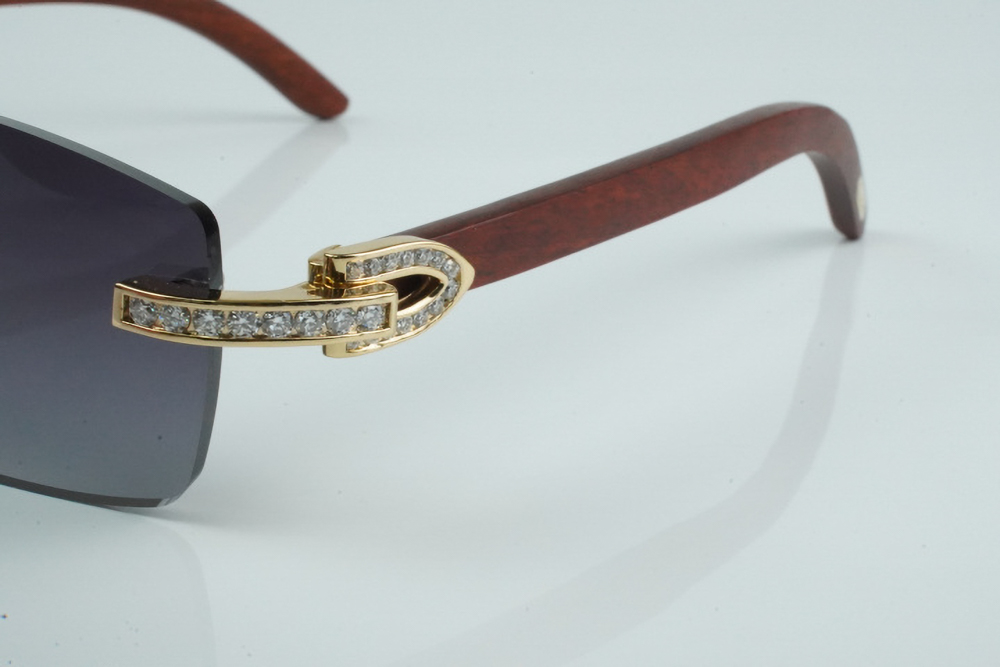 White Round Moissanite Diamond Carti Woods (Black Tint)