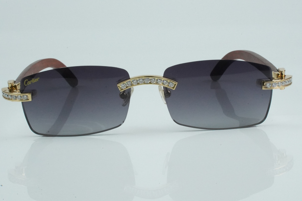 White Round Moissanite Diamond Carti Woods (Black Tint)