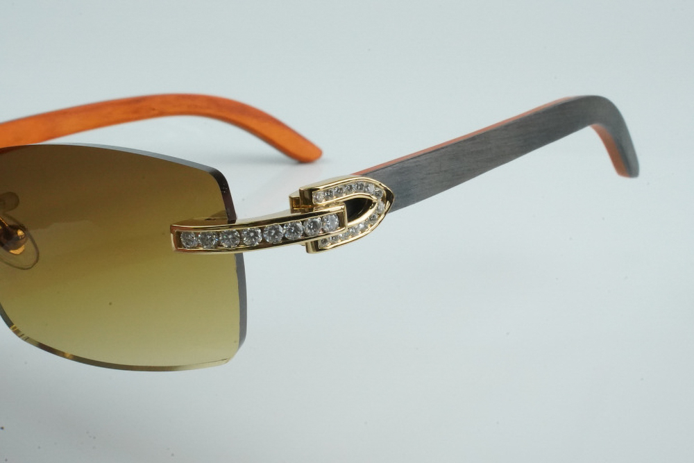White Round Moissanite Diamond Carti Orange and Black Woods ( Brown Tint)