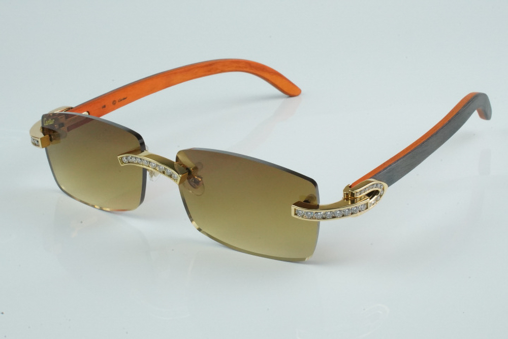 White Round Moissanite Diamond Carti Orange and Black Woods ( Brown Tint)