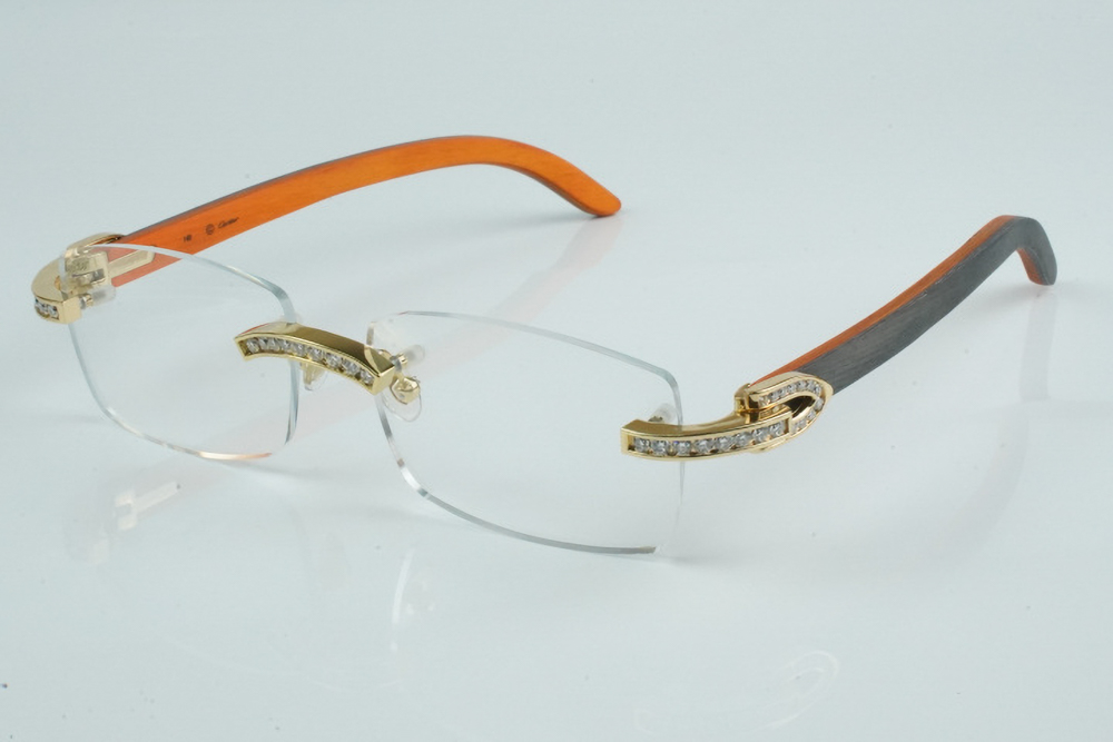 White Round Moissanite Diamond Carti Orange and Black Woods ( Crystal Clear Tint)