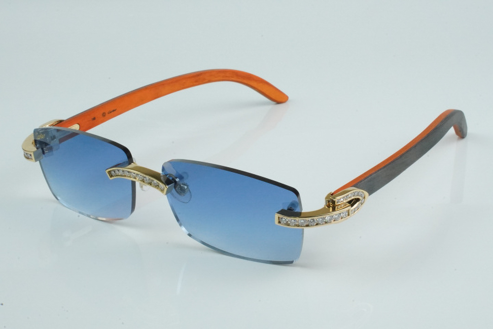 White Round Moissanite Diamond Carti Orange and Black Woods ( Blue Tint)