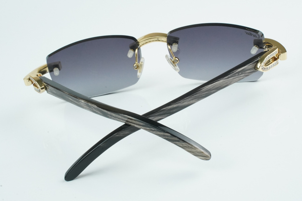 White Baguette Moissanite Diamond Carti Mixed Black Buffs (Black Tint)