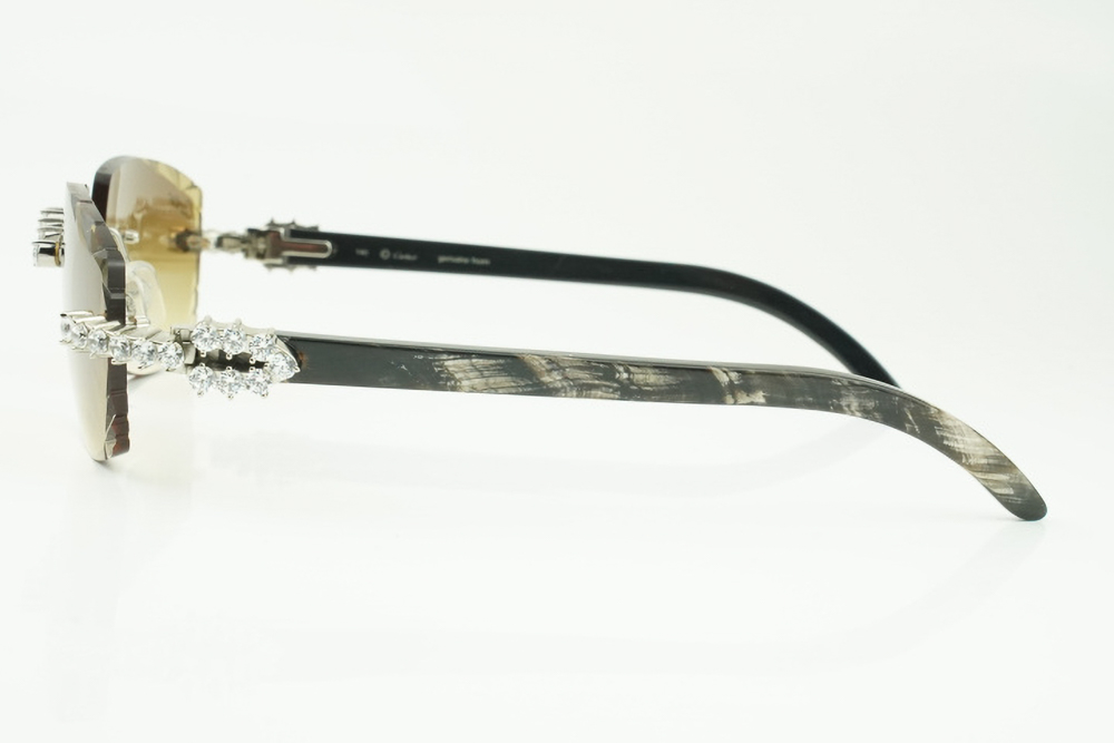 XL Diamond Carti Marbled Black Buffs (Diamond Cut/Brown Tint)