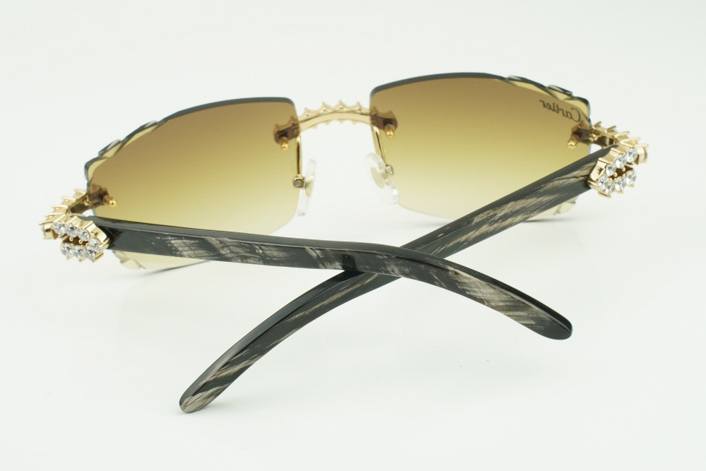 XL Diamond Carti Marbled Black Buffs (Diamond Cut/Brown Tint)