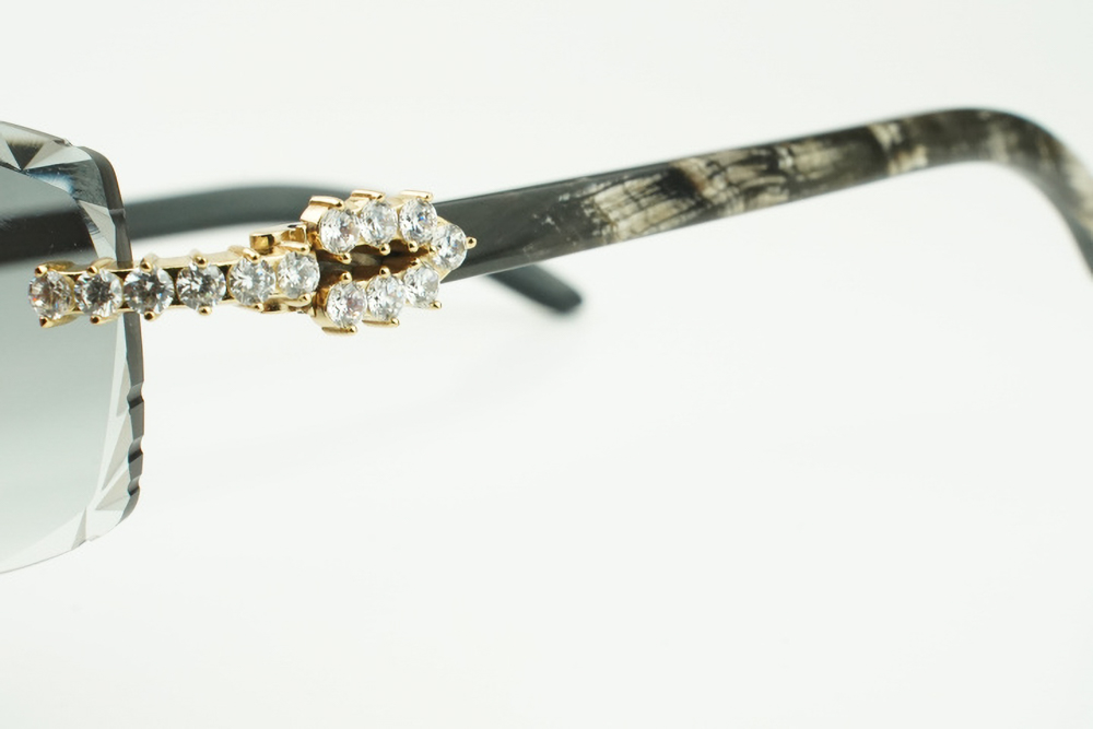 XL Diamond Carti Marbled Black Buffs (Diamond Cut/Grey Tint)