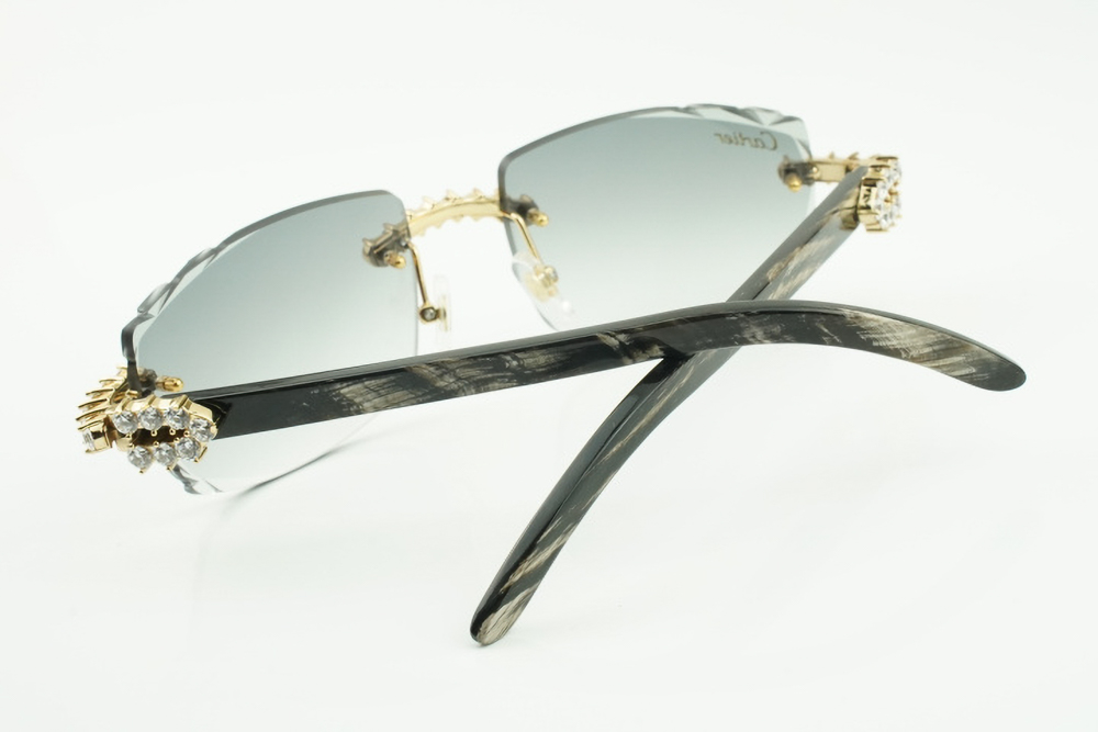 XL Diamond Carti Marbled Black Buffs (Diamond Cut/Grey Tint)