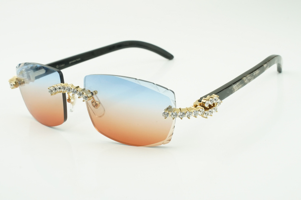 XL Diamond Carti Marbled Black Buffs (Diamond Cut/Blue and Red Tint)
