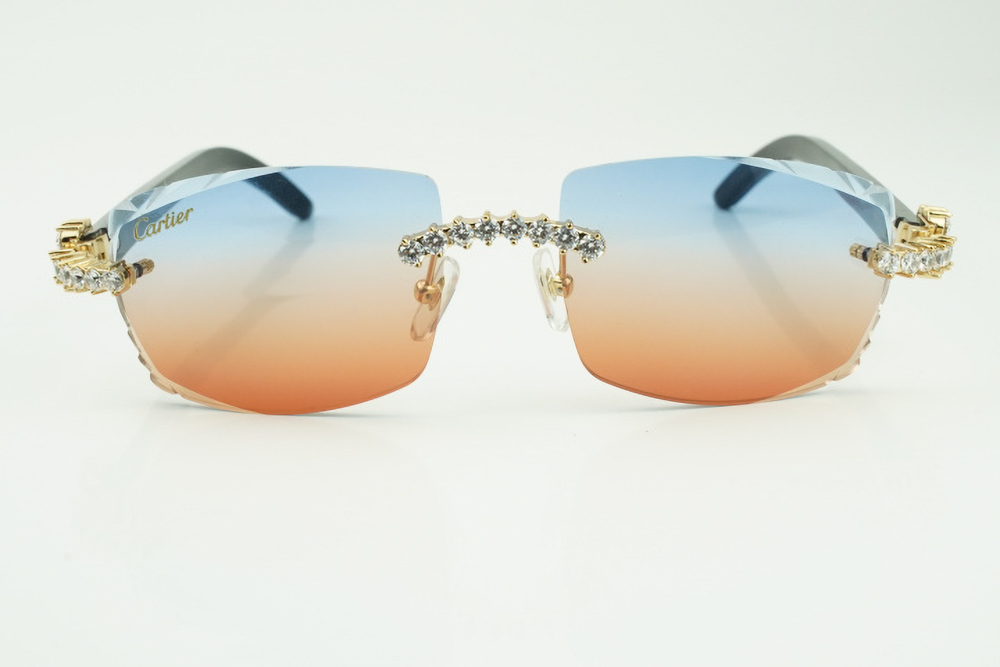 XL Diamond Carti Marbled Black Buffs (Diamond Cut/Blue and Red Tint)