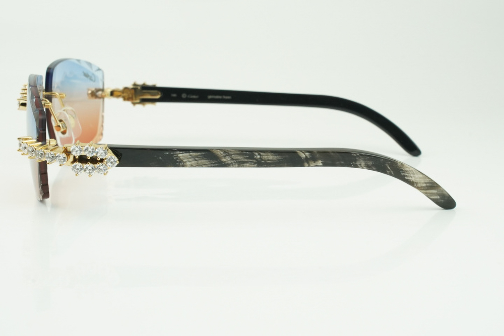 XL Diamond Carti Marbled Black Buffs (Diamond Cut/Blue and Red Tint)