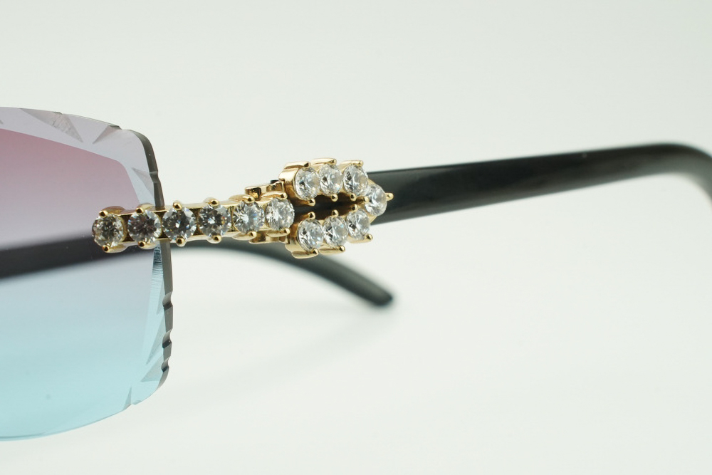 XL Diamond Carti All Black Buffs (Diamond Cut/Purple and Blue Tint)
