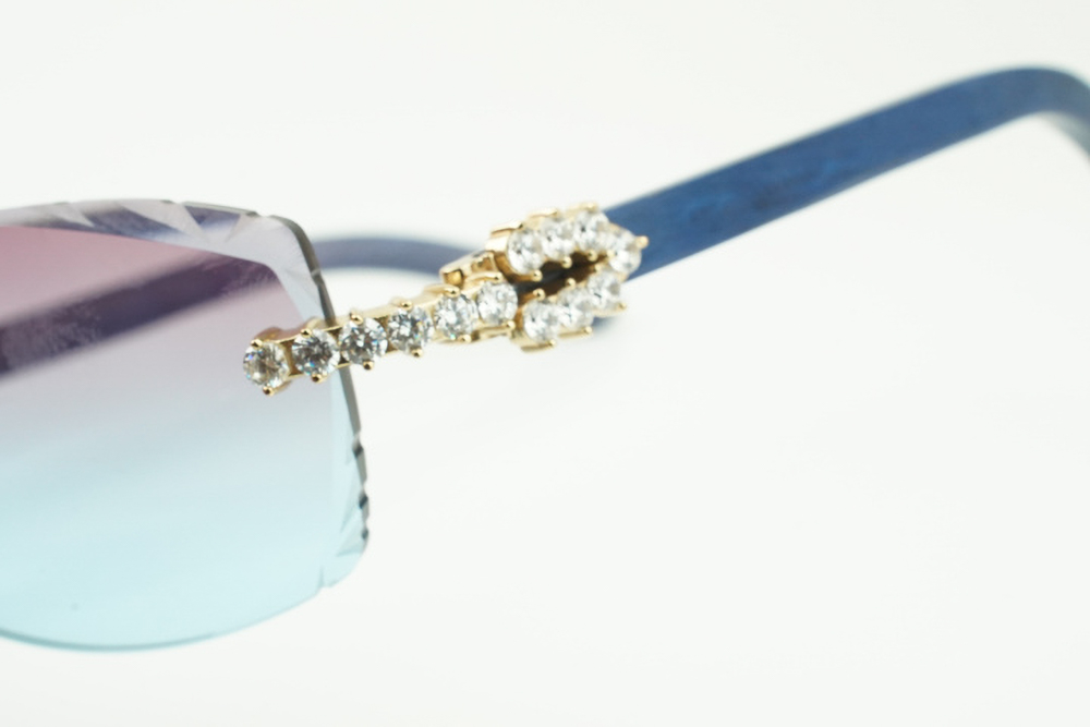 XL Diamond Carti Blue Woods (Diamond Cut/Purple and Blue Tint)