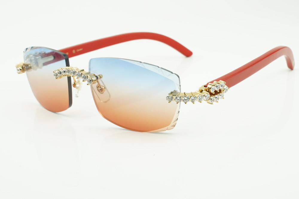 XL Diamond Carti Red Woods (Diamond Cut/Blue and Red Tint)