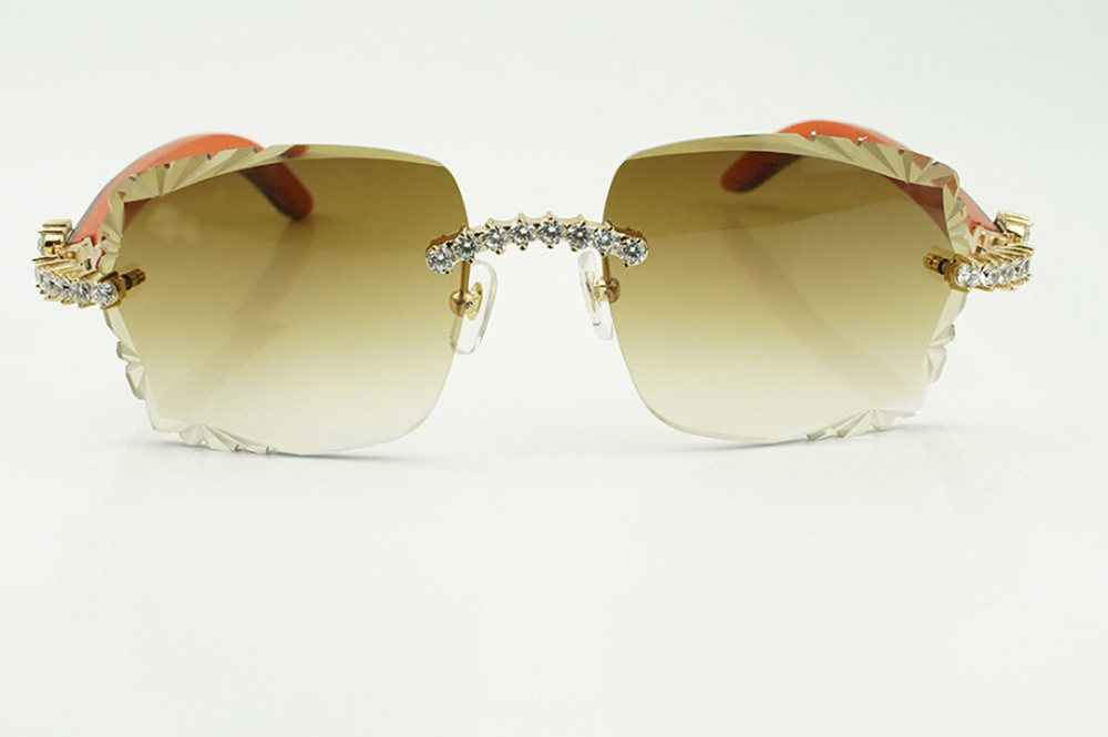 Xl Diamond Orange and Black Carti Woods (Diamond Cut Brown Tint)