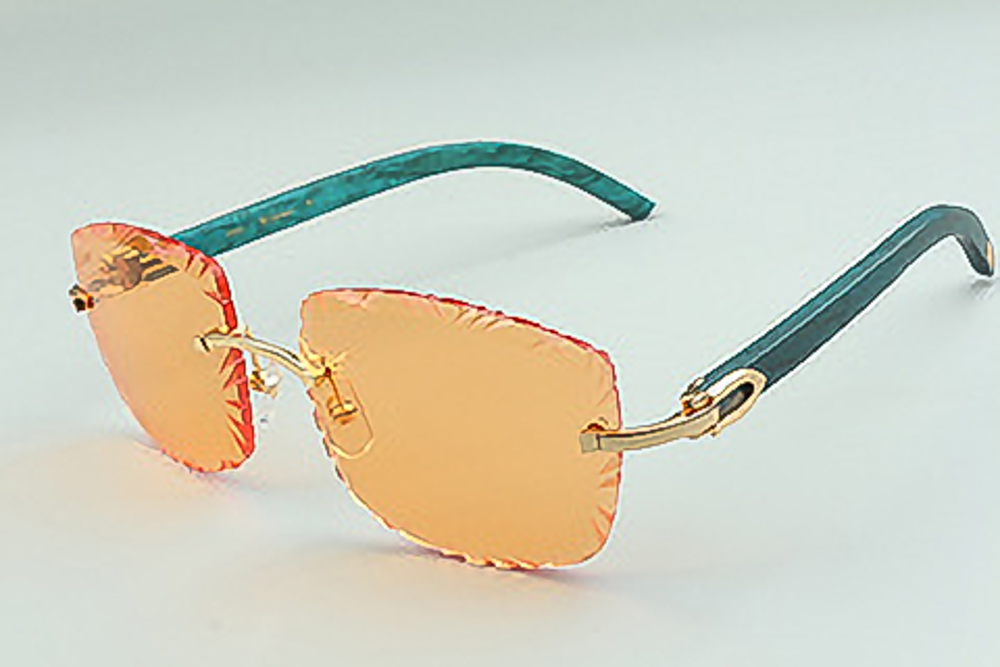 Teal Carti Woods (Diamond Cut/Orange Tint)