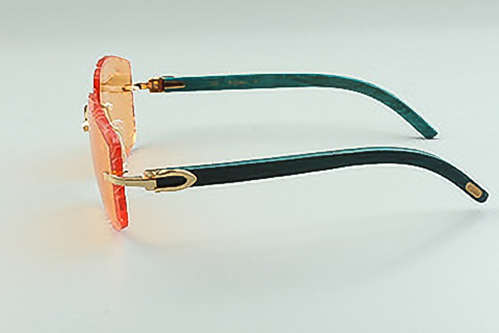 Teal Carti Woods (Diamond Cut/Orange Tint)