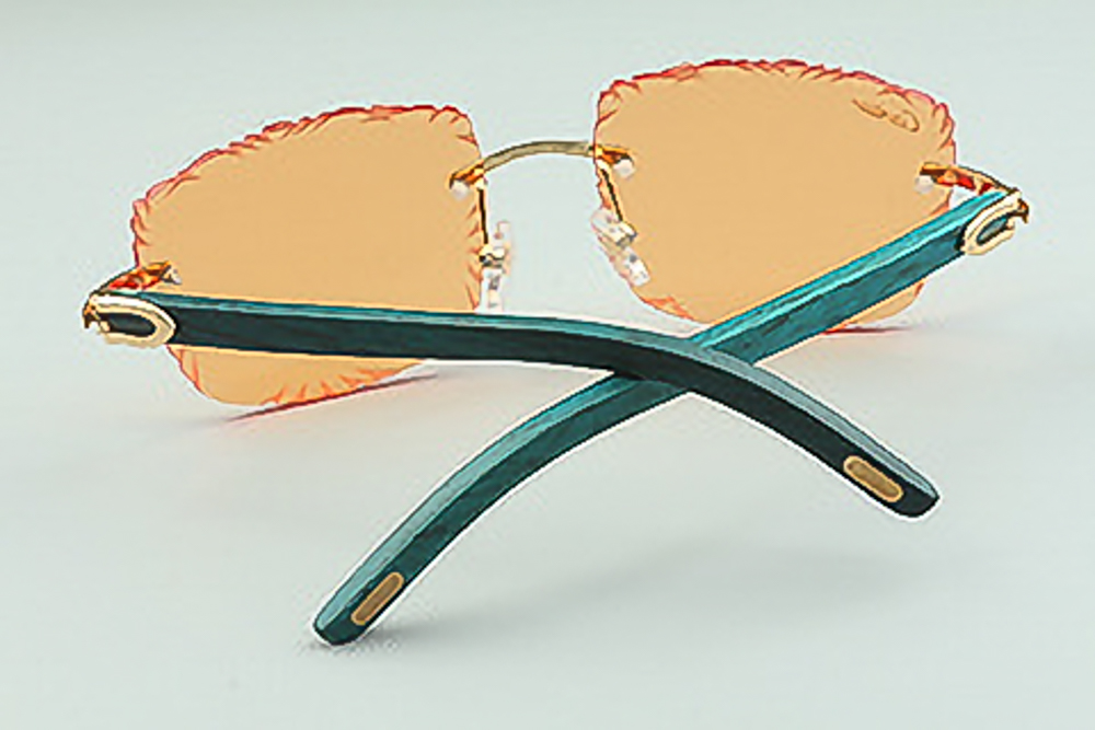 Teal Carti Woods (Diamond Cut/Orange Tint)