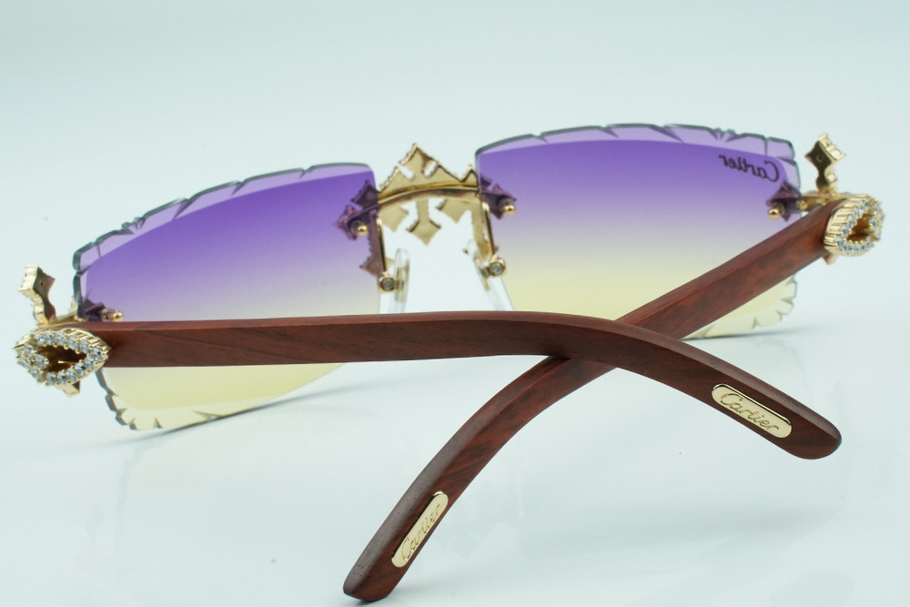 Diamond Tripple Cross Carti Woods (Purple and Tan Tint)