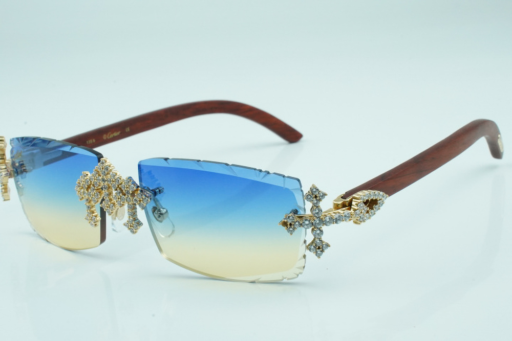 Diamond Tripple Cross Carti Woods (Blue and Tan Tint)
