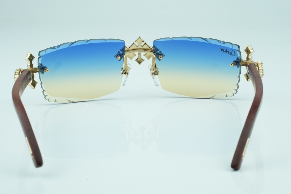 Diamond Tripple Cross Carti Woods (Blue and Tan Tint)