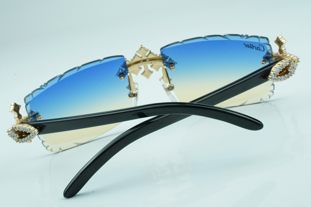 Diamond Tripple Cross Carti All Black Buffs (Blue and Tan Tint)