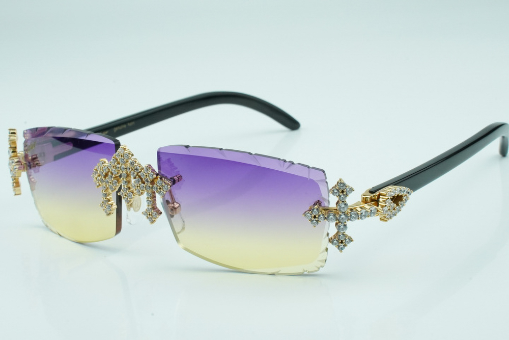 Diamond Tripple Cross Carti All Black Buffs (Purple and Tan Tint)