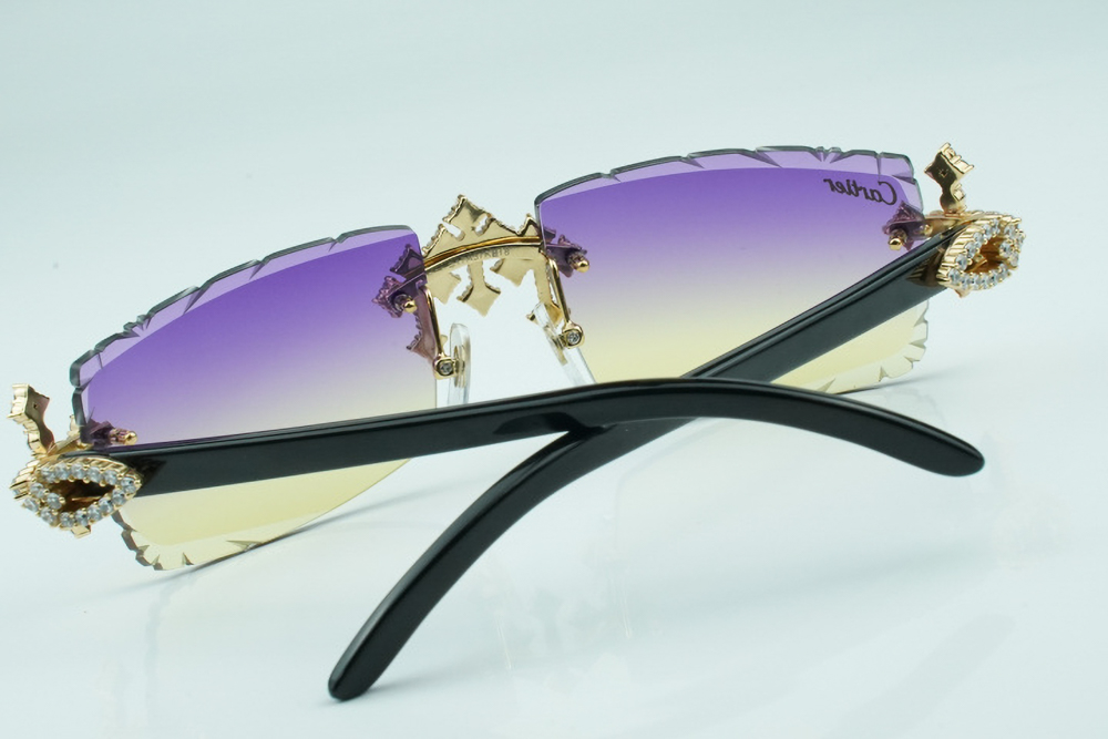 Diamond Tripple Cross Carti All Black Buffs (Purple and Tan Tint)