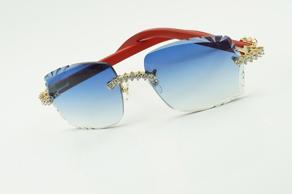 XL Diamond Red Carti Woods (Diamond Cut/Blue Tint)